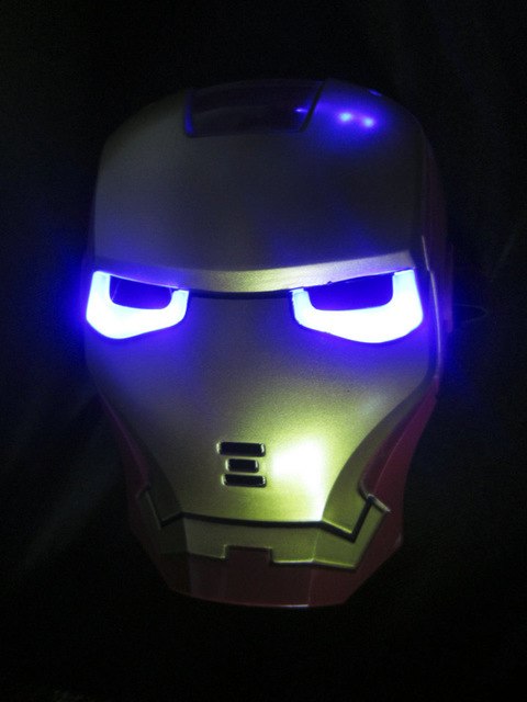 Halloween Hoilday Cosplay Mask Spider Man Mask With Led light Children