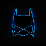 EL Wire Mask Light Up Neon LED Mask For Halloween Tomorrow Land scary Cosplay
