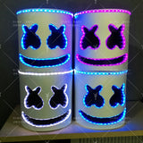 LED Light Mask Full Head Helmet Halloween Cosplay Bar Music