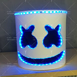LED Light Mask Full Head Helmet Halloween Cosplay Bar Music