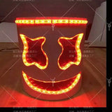 LED Light Mask Full Head Helmet Halloween Cosplay Bar Music
