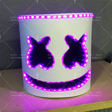LED Light Mask Full Head Helmet Halloween Cosplay Bar Music
