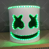 LED Light Mask Full Head Helmet Halloween Cosplay Bar Music
