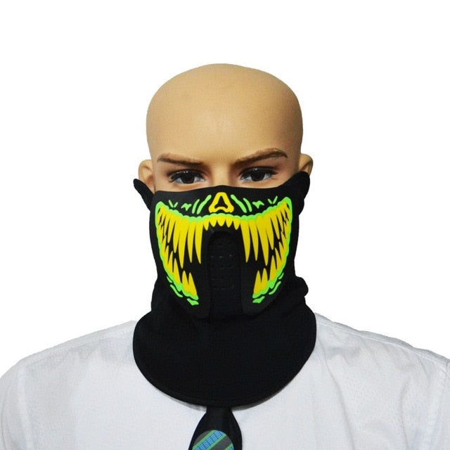 LED Masks Clothing Big Terror Masks Cold Light Helmet Fire Festival Party