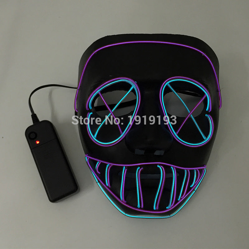 Light Up Led Strip Rave Party Mask Trendy Party Festival Decor EL Wire Wild