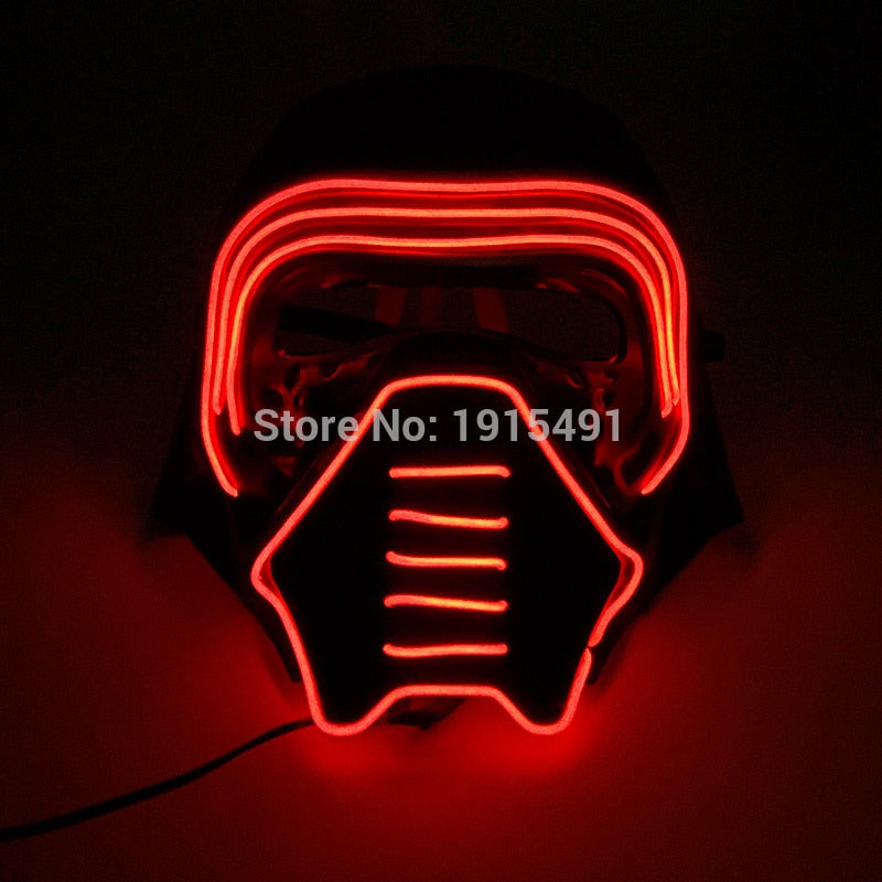 Music Active Birthday Party Decor EL Glow Light Luminous Soldier Mask