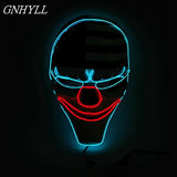 GNHYLL LED Mask Grimace Clown Masks,El Wire Glowing Mask for Halloween