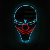 GNHYLL LED Mask Grimace Clown Masks,El Wire Glowing Mask for Halloween