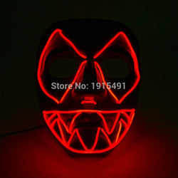 Diy Glowing Jagged Mask Easter Day Decor Led Strip Scary Clown Mask Festival