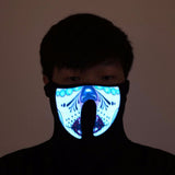 Halloween LED Light Cosplay Luminous Glowing Flash Mask