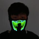 Halloween LED Light Cosplay Luminous Glowing Flash Mask