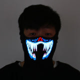Halloween LED Light Cosplay Luminous Glowing Flash Mask