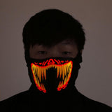 Halloween LED Light Cosplay Luminous Glowing Flash Mask