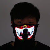 Halloween LED Light Cosplay Luminous Glowing Flash Mask