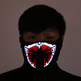 Halloween LED Light Cosplay Luminous Glowing Flash Mask