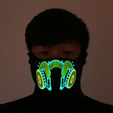 Halloween LED Light Cosplay Luminous Glowing Flash Mask