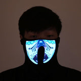 Halloween LED Light Cosplay Luminous Glowing Flash Mask