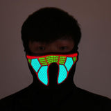 Halloween LED Light Cosplay Luminous Glowing Flash Mask