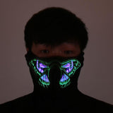 Halloween LED Light Cosplay Luminous Glowing Flash Mask