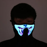 Halloween LED Light Cosplay Luminous Glowing Flash Mask