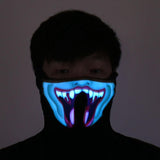 Halloween LED Light Cosplay Luminous Glowing Flash Mask