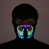 Halloween LED Light Cosplay Luminous Glowing Flash Mask