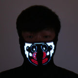 Halloween LED Light Cosplay Luminous Glowing Flash Mask