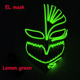 New design El wire mask Led neon mask for Prom Party and scary Halloween Party
