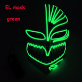 New design El wire mask Led neon mask for Prom Party and scary Halloween Party