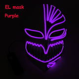 New design El wire mask Led neon mask for Prom Party and scary Halloween Party