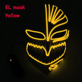 New design El wire mask Led neon mask for Prom Party and scary Halloween Party