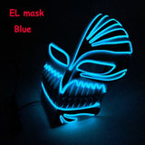 New design El wire mask Led neon mask for Prom Party and scary Halloween Party