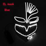 New design El wire mask Led neon mask for Prom Party and scary Halloween Party