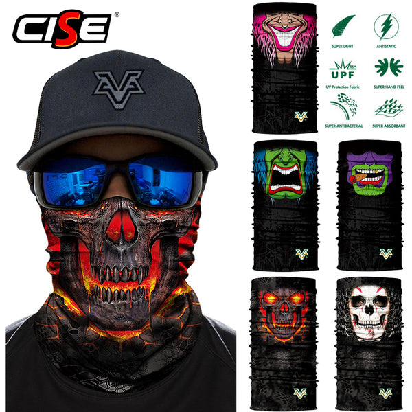3D Seamless Motorcycle Bandana Magic Neck Face Mask Balaclava Moto Ghost