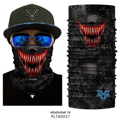 3D Seamless Motorcycle Balaclava Magic Neck Face Mask Moto