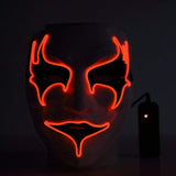 LED Light Up Halloween Mask  Neon Luminous Wire Glowing Ghost