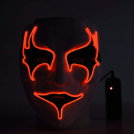 LED Light Up Halloween Mask  Neon Luminous Wire Glowing Ghost