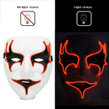 LED Light Up Halloween Mask  Neon Luminous Wire Glowing Ghost