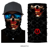 3D Ghost Seamless Neck Face Mask For Outdoor Motorcycle Bandana