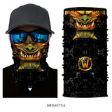3D Ghost Seamless Neck Face Mask For Outdoor Motorcycle Bandana