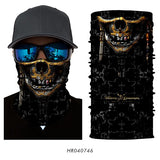 3D Ghost Seamless Neck Face Mask For Outdoor Motorcycle Bandana
