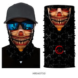 3D Ghost Seamless Neck Face Mask For Outdoor Motorcycle Bandana