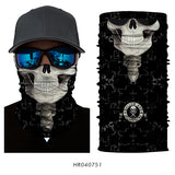 3D Ghost Seamless Neck Face Mask For Outdoor Motorcycle Bandana