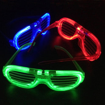 Fluorescent Blinds Modes LED Glasses Light Up Shades DJ Glasses