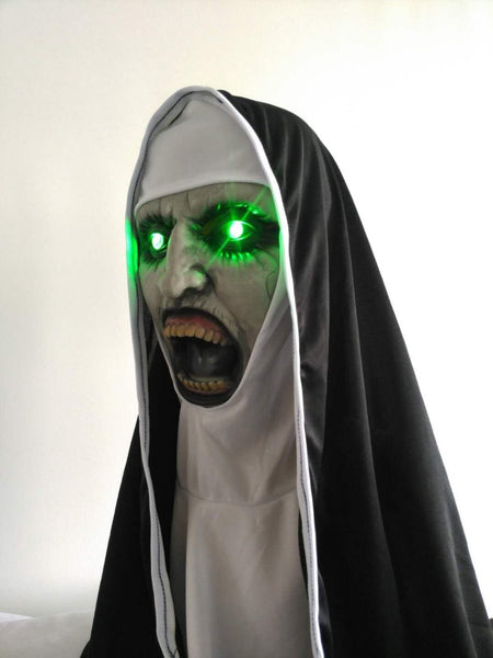 2018 The Nun Horror Mask LED Cosplay Valak Scary Latex Masks with