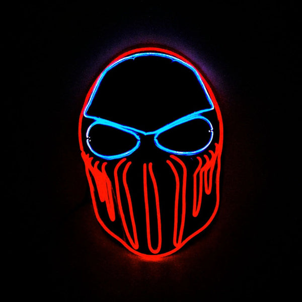 Wire Plastic American Chief Party Mask LED Light Up Halloween Carnival Cosplay