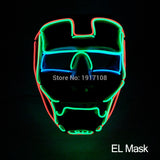 2018 Fashion EL wire glowing mask for shocking theme party DIY