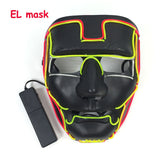 2018 Fashion EL wire glowing mask for shocking theme party DIY