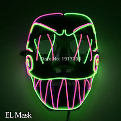 2018 EL wire glowing mask for special music carnival festival party