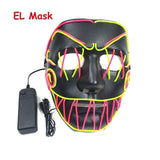 2018 EL wire glowing mask for special music carnival festival party